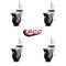 Service Caster 3 Inch Hooded Neoprene Rubber 1/2 Inch Threaded Stem Casters with Brakes SCC, 4PK SCC-TS03S310-NPRB-BC-B-121315-4 - alternate 4